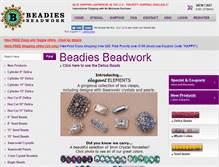 Tablet Screenshot of beadiesbeadwork.com